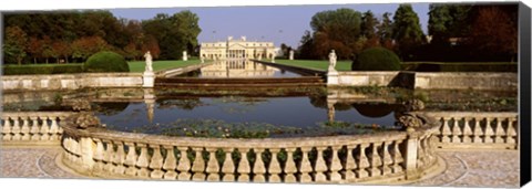 Framed Canal in front of a building, Brenta Canal, Villa Pisani, Venice, Italy Print