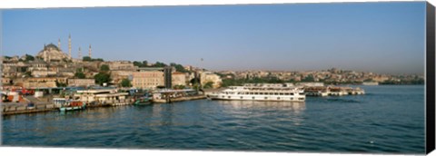 Framed Buildings at the waterfront, Istanbul, Turkey Print