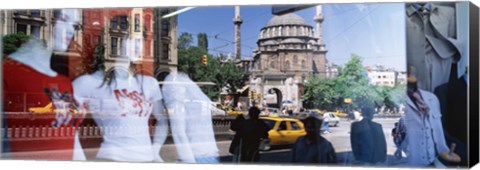 Framed Window Reflection, Istanbul, Turkey Print