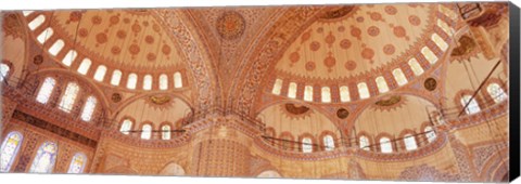 Framed Interior, Blue Mosque, Istanbul, Turkey Print