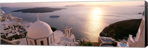 Framed View of Santorini, Greece Print