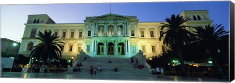 Framed Low angle view of a building, Syros, Cyclades Islands, Greece Print