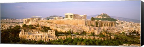 Framed High angle view of buildings in a city, Acropolis, Athens, Greece Print