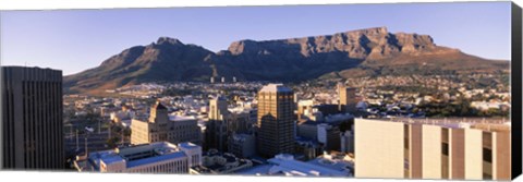 Framed Aerial View of Cape Town and Table Mountain Print