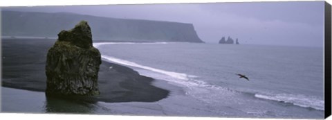 Framed Rock Formation On The Beach, Reynisdrangar, Vik I Myrdal, Iceland Print