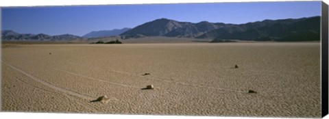 Framed Panoramic View Of An Arid Landscape, Death Valley National Park, Nevada, California, USA Print