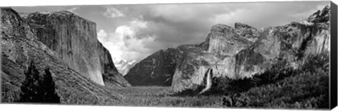 Framed USA, California, Yosemite National Park, Low angle view of rock formations in a landscape Print