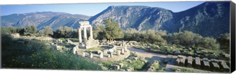 Framed Greece, Delphi, The Tholos, Ruins of the ancient monument Print