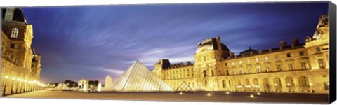 Framed Louvre Pyramid, Paris, France Print