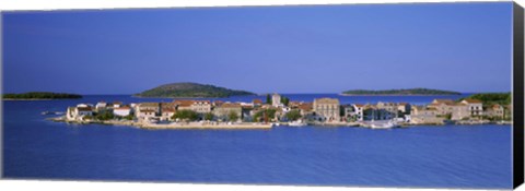 Framed City On The Waterfront, Kpapan, Sibenik, Croatia Print