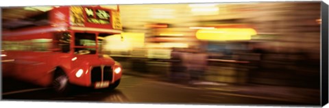 Framed England, London, Bus on the street of London Print