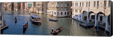 Framed Gondolas on the Water, Venice, Italy Print