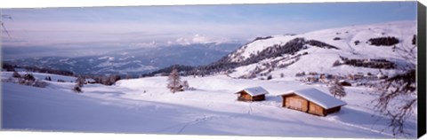 Framed Italy, Italian Alps, High angle view of snowcovered mountains Print