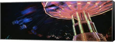 Framed Low angle view of a carousel, Amusement Park, Stuttgart, Germany Print