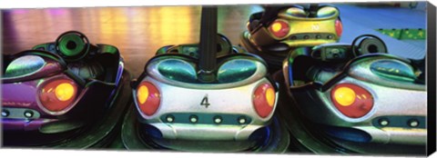 Framed Close-up of bumper cars, Amusement Park, Stuttgart, Germany Print