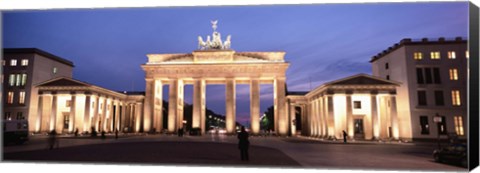 Framed Brandenburg Gate at dusk, Berlin, Germany Print