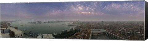 Framed Aerial view of a cityscape, Venice, Veneto, Italy Print