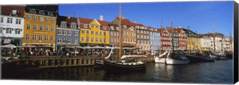 Framed Buildings On The Waterfront, Nyhavn, Copenhagen, Denmark Print