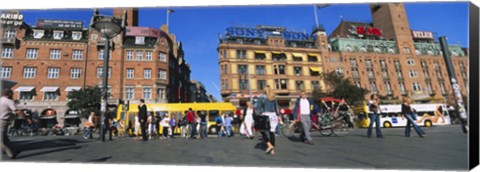 Framed Low Angle View Of Buildings In A City, City Hall Square, Copenhagen, Denmark Print