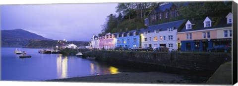 Framed Buildings On The Waterfront, Portree, Isle Of Skye, Scotland, United Kingdom Print