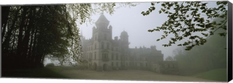 Framed Castle Covered With Fog, Dunrobin Castle, Highlands, Scotland, United Kingdom Print