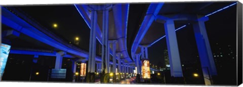 Framed Low Angle View Of An Overpasses, Shanghai, China Print