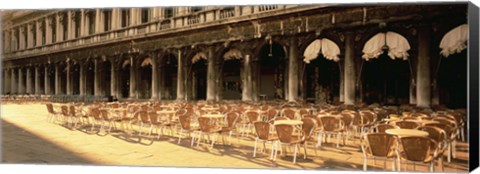 Framed Chairs Outside A Building, Venice, Italy Print