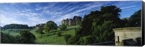 Framed Castle On A Landscape, Alnwick Castle, Northumberland, England, United Kingdom Print