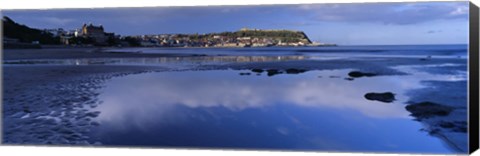 Framed Reflection Of Cloud In Water, Scarborough, South Bay, North Yorkshire, England, United Kingdom Print