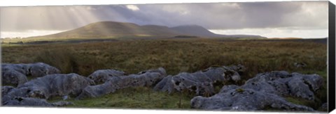 Framed Clouds Over A Landscape, Ingleborough, Yorkshire Dales, Yorkshire, England, United Kingdom Print