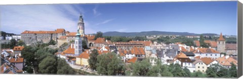 Framed Buildings in a city, Cesky Krumlov, South Bohemia, Czech Republic Print