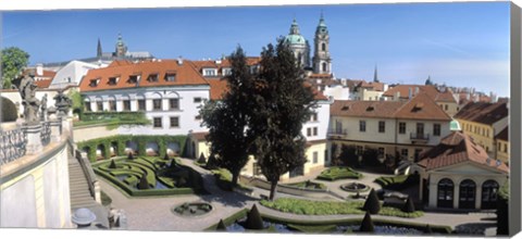 Framed High angle view of a garden, Vrtbovska Garden, Prague, Czech Republic Print