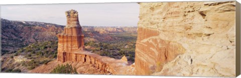 Framed High Angle View Of A Rock Formation, Palo Duro Canyon State Park, Texas, USA Print