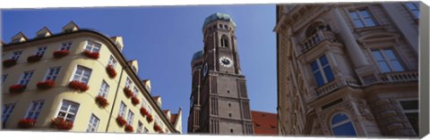 Framed Low Angle View Of A Cathedral, Frauenkirche, Munich, Germany Print