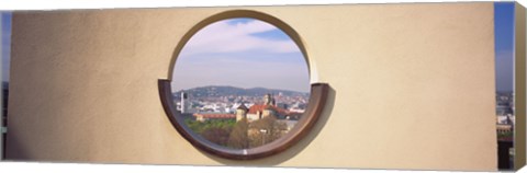 Framed View of a city through an observation point, Stuttgart, Germany Print