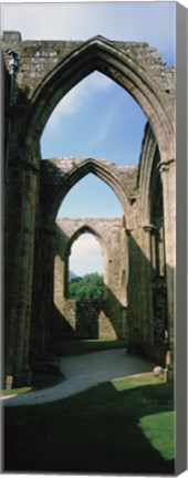 Framed Low angle view of an archway, Bolton Abbey, Yorkshire, England Print