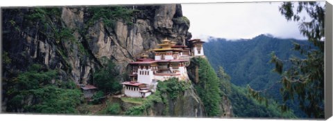 Framed Monastery On A Cliff, Taktshang Monastery, Paro, Bhutan Print