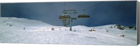 Framed Lech ski area, Austria Print