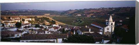 Framed High angle view of a city, Portugal Print