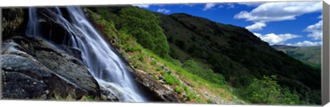 Framed Water Flowing Over Rocks, Sourmilk Gill, Borrowdale, English Lake District, Cumbria, England, United Kingdom Print