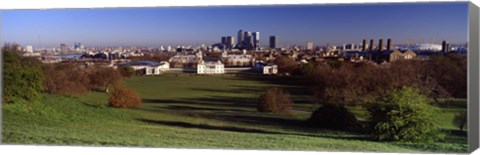 Framed Buildings Near A Park, Greenwich Park, Greenwich, London, England, United Kingdom Print