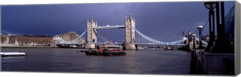 Framed Bridge Over A River, Tower Bridge, London, England, United Kingdom Print