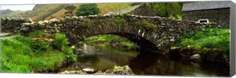 Framed Stone Bridge Over A Canal, Watendlath Bridge, Lake District, Cumbria, England, United Kingdom Print