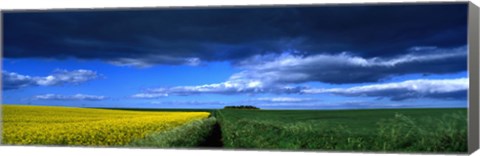 Framed Clouds Over A Cultivated Field, Hunmanby, Yorkshire Wolds, England, United Kingdom Print