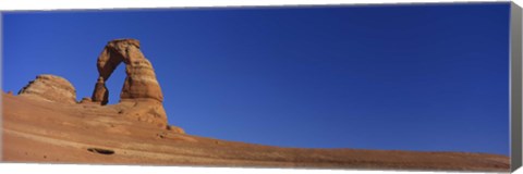 Framed Low angle view of a natural arch, Delicate arch, Arches National Park, Utah, USA Print