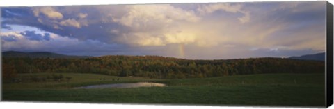 Framed Clouds over a landscape, Eden, Vermont, New England, USA Print