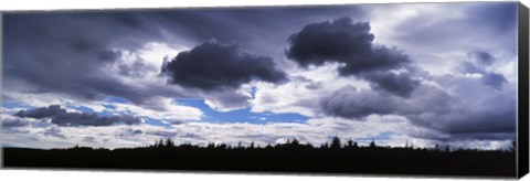 Framed Clouds over a landscape, Iceland Print
