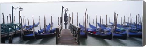 Framed Gondolas on the Water, Grand Canal, Venice, Italy Print