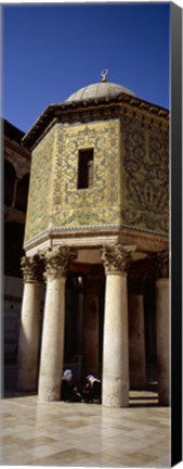 Framed Two people sitting in a mosque, Umayyad Mosque, Damascus, Syria Print