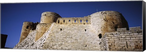 Framed Low angle view of a castle, Crac Des Chevaliers Fortress, Crac Des Chevaliers, Syria Print